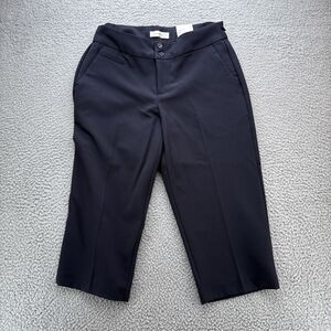 Christopher & Banks Capri Pants Womens Size 4 Black Modern Fit Brand New